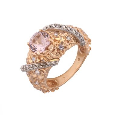 Mücevher alyansı altın. Nişan yüzüğü izole edilmiş beyaz arkaplan