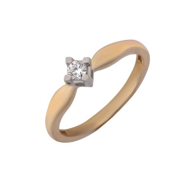 Mücevher alyansı altın. Nişan yüzüğü izole edilmiş beyaz arkaplan