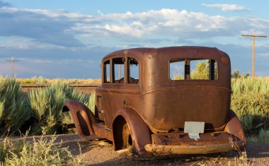 holbrook, arizona, ABD tarihi yönlendirmek 66 boyunca eski binalar