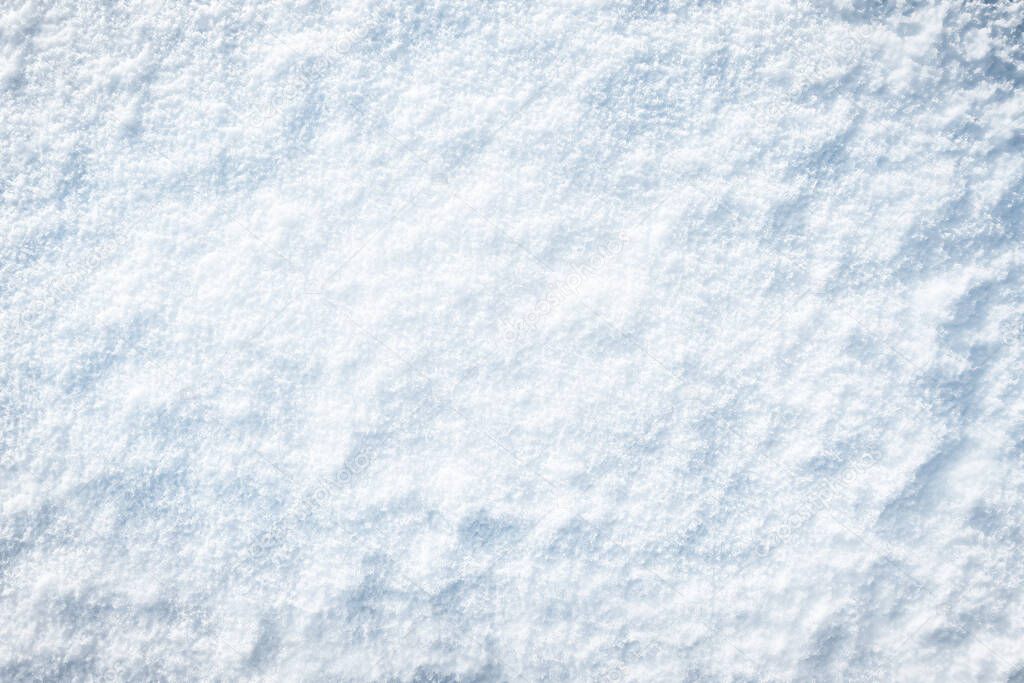 background of snow-white snow close-up