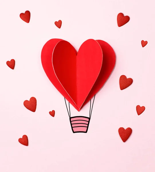 Heart Balloon Valentines Day Concept — Stok fotoğraf