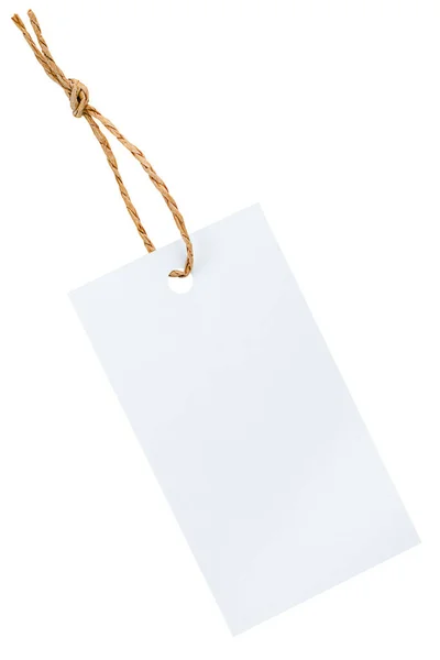 Biała Etykieta Białym Pojedynczym Tle — Zdjęcie stockowe
