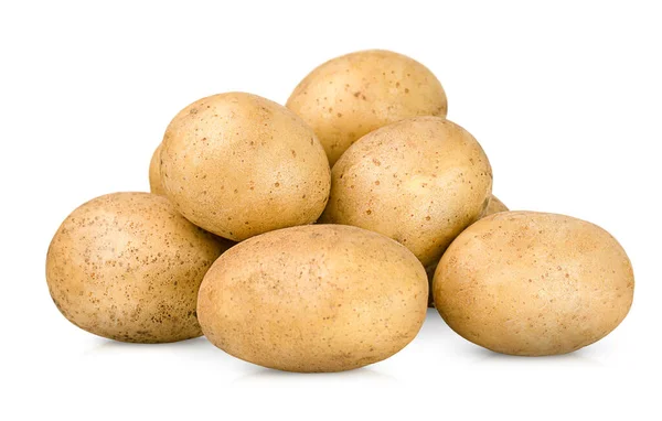 Een Bos Aardappelen Een Geïsoleerde Witte Achtergrond — Stockfoto