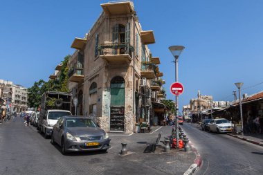 TEL AVIV, ISRAEL - CIRCA MAYIS 2018: İsrail 'deki Tel Aviv Eski Jaffa' nın güzel manzarası Mayıs 2018 civarında Tel Aviv 'de.