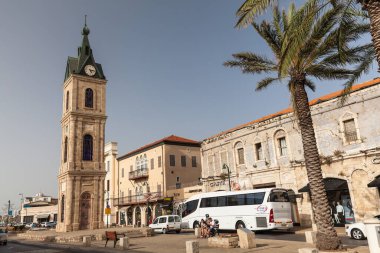 TEL AVIV, ISRAEL - CIRCA MAYIS 2018: İsrail 'deki Tel Aviv Eski Jaffa' nın güzel manzarası Mayıs 2018 civarında Tel Aviv 'de.