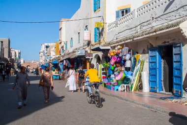 ESSAOUIRA, MOROCCO - CIRCA EPTEMBER 2014: Essaouira kasabası, Eylül 2014, Essaouira.