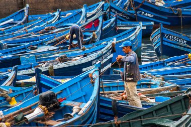 ESSAOUIRA, MOROCCO - CIRCA EPTEMBER 2014: Essaouira Limanı Eylül 2014 Essaouira.
