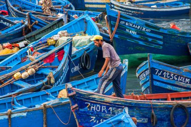 ESSAOUIRA, MOROCCO - CIRCA EPTEMBER 2014: Essaouira Limanı Eylül 2014 Essaouira.