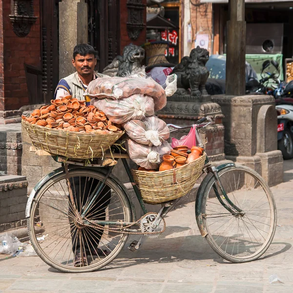 Street Trading Jest Podstawową Formą Sprzedaży Nepalu Około Października 2013 — Zdjęcie stockowe