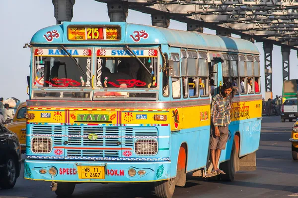 Calcutta India Circa Listopad 2013 Autobus Indyjski Około Listopada 2013 — Zdjęcie stockowe