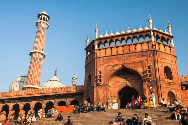 Delhi India Circa November 2013 Jama Masjid Mosque Delhi Circa — Stock Photo, Image