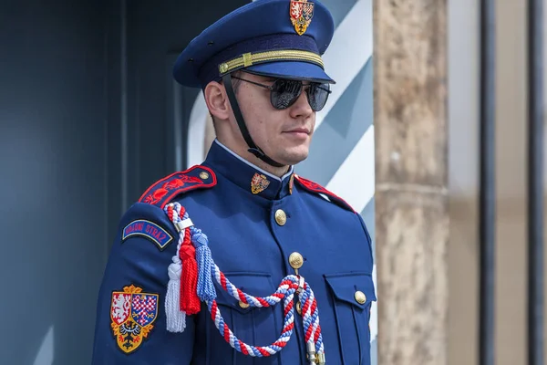 Prague República Checa Circa Maio 2017 Soldado Checo Vestido Gala — Fotografia de Stock
