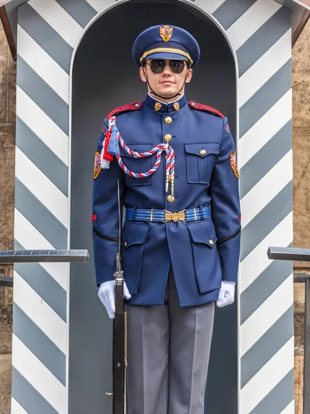 Prague Den Tjekkiske Republik Circa Maj 2017 Tjekkisk Soldat Gallakjole - Stock-foto