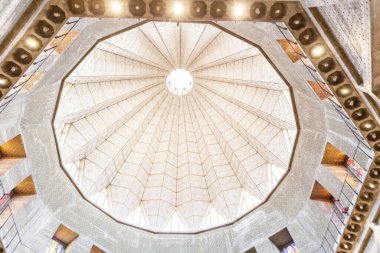 NAZARETH, ISRAEL - CIRCA MAYIS 2018: Nasıra 'daki Annunciation Bazilikası Mayıs 2018.