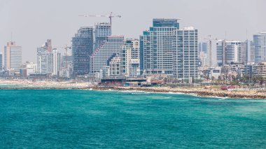 TEL AVIV, ISRAEL - CIRCA MAYIS 2018: İsrail 'deki Tel Aviv' in güzel manzarası Mayıs 2018 civarında Tel Aviv 'de.
