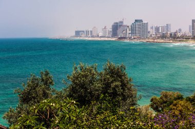 TEL AVIV, ISRAEL - CIRCA MAYIS 2018: İsrail 'deki Tel Aviv' in güzel manzarası Mayıs 2018 civarında Tel Aviv 'de.