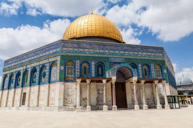 JERUSALEM, ISRAEL - CIRCA MAYIS 2018: Kudüs 'teki Kaya Kubbe manzarası, İsrail yaklaşık Mayıs 2018.