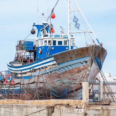 ESSAOUIRA, MOROCCO - CIRCA EPTEMBER 2014: Essaouira Limanı Eylül 2014 Essaouira.