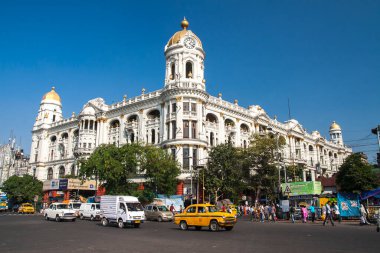 CALCUTTA, INDIA - CIRCA NOVEMBER 2013: Kalküta 'nın sömürge mimarisi Kasım 2013' te Kalküta 'da.