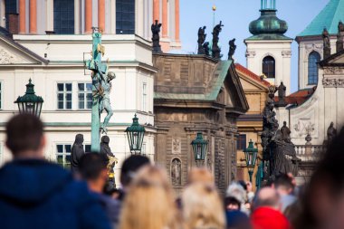 PRAG, CZECH Cumhuriyet - CRCA Nisan 2017: Çek Cumhuriyeti 'nin Prag' daki başkenti Prag şehri, Nisan 2017.