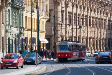 PRAG, CZECH Cumhuriyet - CRCA Nisan 2017: Çek Cumhuriyeti 'nin Prag' daki başkenti Prag şehri, Nisan 2017.