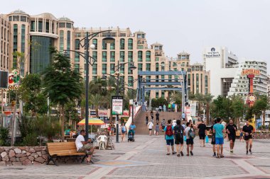 EILAT, ISRAEL - CIRCA MAYIS 2018: Eilat 'ın İsrail' deki güzel manzarası yaklaşık Mayıs 2018 'de Eilat' ta.
