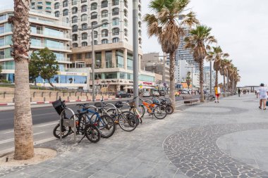 TEL AVIV, ISRAEL - CIRCA MAYIS 2018: İsrail 'deki Tel Aviv' in güzel manzarası Mayıs 2018 civarında Tel Aviv 'de.