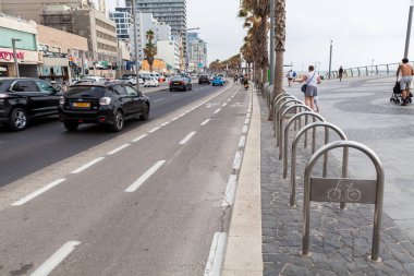 TEL AVIV, ISRAEL - CIRCA MAYIS 2018: İsrail 'deki Tel Aviv' in güzel manzarası Mayıs 2018 civarında Tel Aviv 'de.