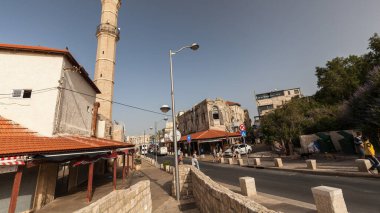 TEL AVIV, ISRAEL - CIRCA MAYIS 2018: İsrail 'deki Tel Aviv Eski Jaffa' nın güzel manzarası Mayıs 2018 civarında Tel Aviv 'de.