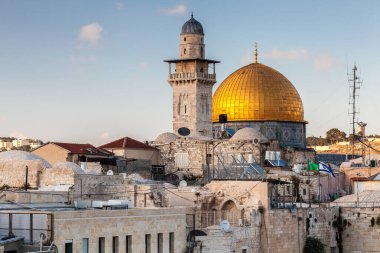 JERUSALEM, ISRAEL - CIRCA MAYIS 2018: Kudüs 'teki Kaya Kubbesi, İsrail yaklaşık Mayıs 2018.