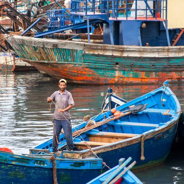 ESSAOUIRA, MOROCCO - CIRCA EPTEMBER 2014: Essaouira Limanı Eylül 2014 Essaouira.