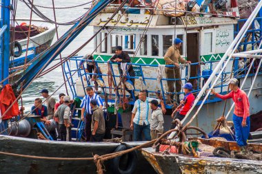 ESSAOUIRA, MOROCCO - CIRCA EPTEMBER 2014: Essaouira Limanı Eylül 2014 Essaouira.