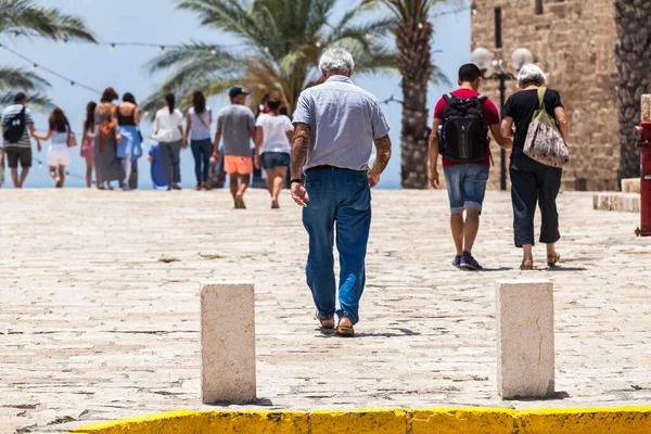 TEL AVIV, ISRAEL - CIRCA MAYIS 2018: İsrail 'deki Tel Aviv Eski Jaffa' nın güzel manzarası Mayıs 2018 civarında Tel Aviv 'de.