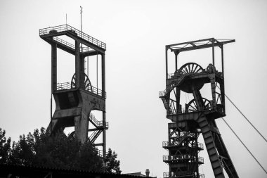 RUDA SLASKA, POLAND - CIRCA SEPTEMBER 2019: Industrial face of the Bielszowice coal mine circa September 2019 in Ruda Slaska.
