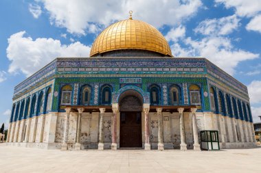JERUSALEM, ISRAEL - CIRCA MAYIS 2018: Kudüs 'teki Kaya Kubbe manzarası, İsrail yaklaşık Mayıs 2018.