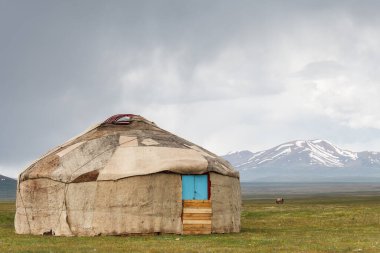 Song Kul - Kırgızistan 'ın Tian Shan Dağları' ndaki yüksek alp gölü