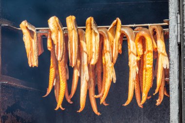 View of Smoked Fish during thermal treatment.