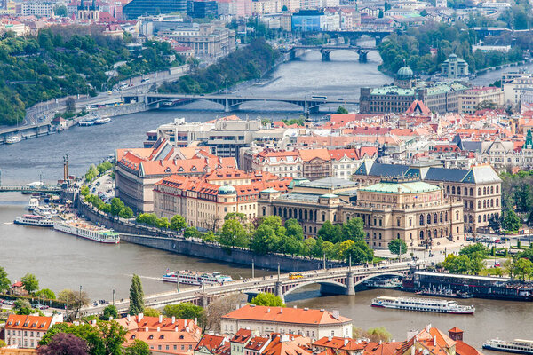 PRAGUE, CZECH REPUBLIC - CIRCA MAY 2017: View of the city of Prague, the capital of the Czech Republic circa May 2017 in Prague.