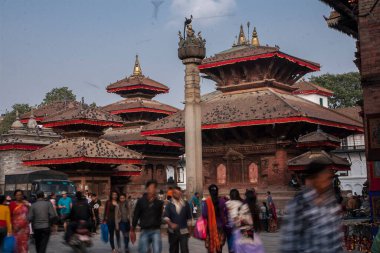 KATHMANDU, NEPAL - CIRCA ECTOBER 2013: Katmandu 'da Durbar Meydanı Ekim 2013.