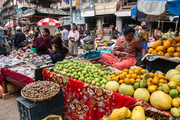 Commerce Rue Est Forme Base Vente Népal Vers Novembre 2013 — Photo