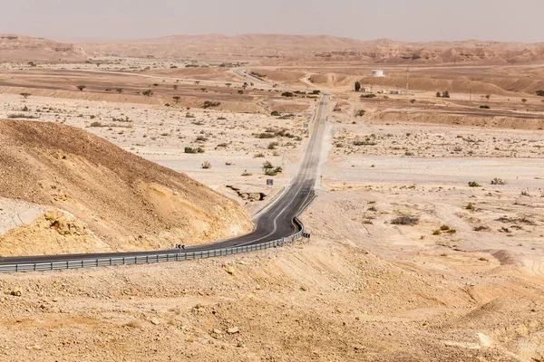 Nagev Israel Circa Mayo 2018 Vista Carretera Través Del Desierto —  Fotos de Stock