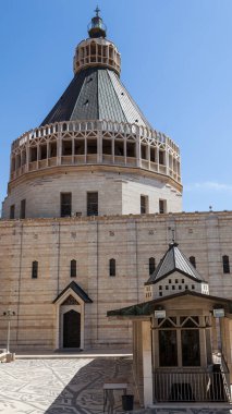 NAZARETH, ISRAEL - CIRCA MAYIS 2018: Nasıra 'daki Annunciation Bazilikası Mayıs 2018.