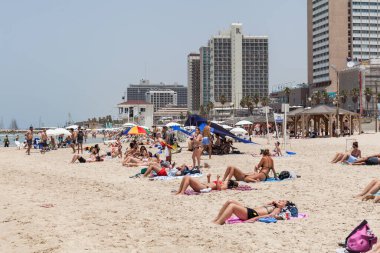 TEL AVIV, ISRAEL - CIRCA MAYIS 2018: İsrail 'deki Tel Aviv' in güzel manzarası Mayıs 2018 civarında Tel Aviv 'de.