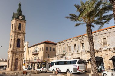 TEL AVIV, ISRAEL - CIRCA MAYIS 2018: İsrail 'deki Tel Aviv Eski Jaffa' nın güzel manzarası Mayıs 2018 civarında Tel Aviv 'de.