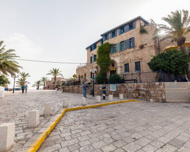 TEL AVIV, ISRAEL - CIRCA MAYIS 2018: İsrail 'deki Tel Aviv Eski Jaffa' nın güzel manzarası Mayıs 2018 civarında Tel Aviv 'de.