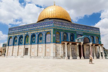 JERUSALEM, ISRAEL - CIRCA MAYIS 2018: Kudüs 'teki Kaya Kubbe manzarası, İsrail yaklaşık Mayıs 2018.