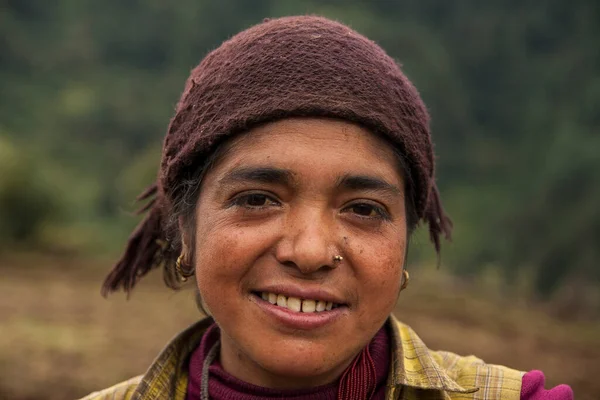Junbesi Nepal Circa Oktober 2013 Nepalesisk Kvinna Omkring Oktober 2013 — Stockfoto