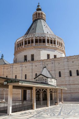 NAZARETH, ISRAEL - CIRCA MAYIS 2018: Nasıra 'daki Annunciation Bazilikası Mayıs 2018.