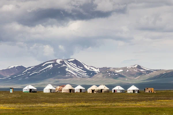 Song Kul - Kırgızistan 'ın Tian Shan Dağları' ndaki yüksek alp gölü
