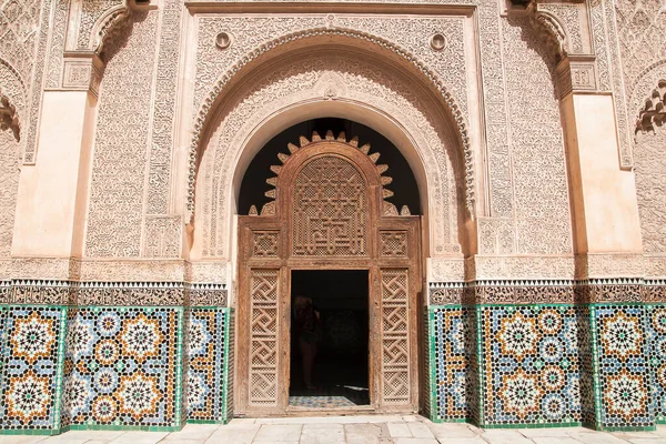 MARRAKECH, MOROCCO - CIRCA Eylül 2014: The Ben Youssef Madrasa Eylül 2014 'te Marakeş' te.